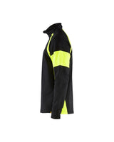 Blaklader Sweatshirt with Hi-Vis Panels 3550 #colour_black-hi-vis-yellow