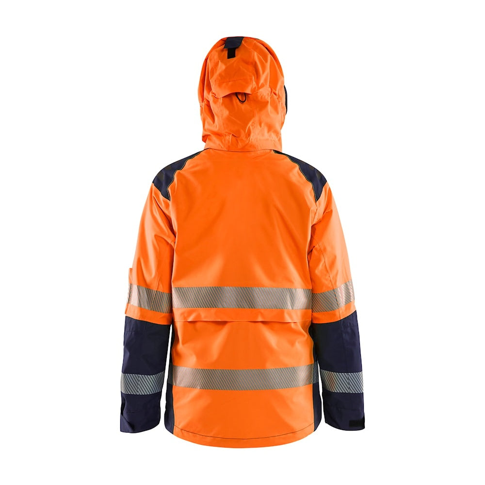 Blaklader Women's Shell Jacket Hi-Vis 4436 #colour_orange-navy-blue