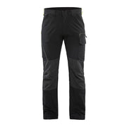 Blaklader 4-Way-Stretch Service Trousers 1422 - Black / Hi-Vis Yellow
