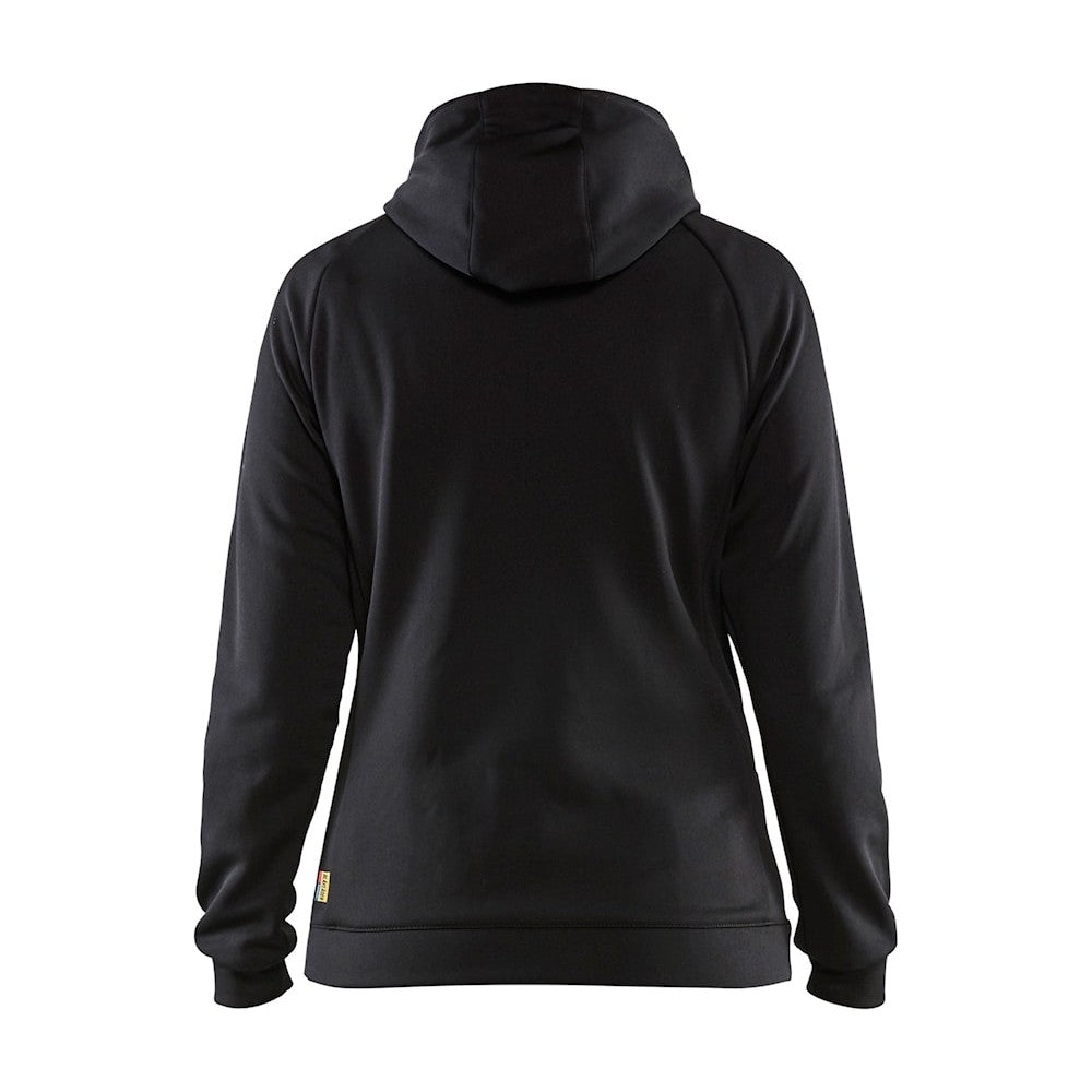 Blaklader Women's Hybrid Sweater 3464 #colour_black-hi-vis-yellow