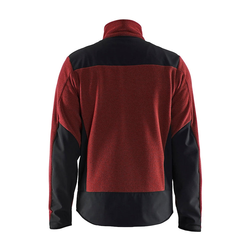 Blaklader Knitted Jacket with Softshell 5942 #colour_burned-red-black