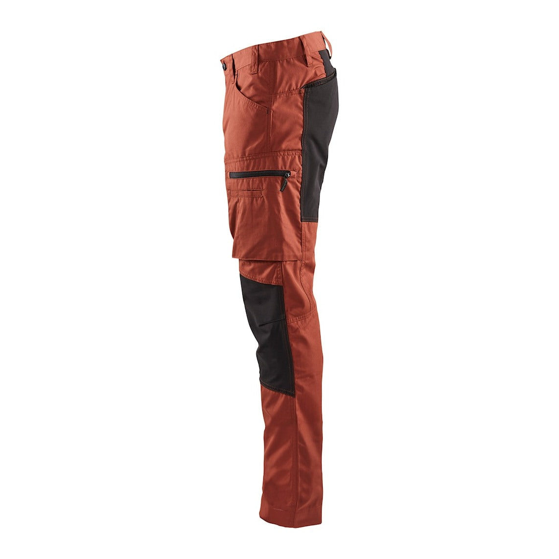 Blaklader Service Trousers with Stretch 14591845 #colour_burned-red-black
