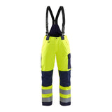 Blaklader Women's Hi-Vis Winter Trousers 7885 #colour_hi-vis-yellow-navy-blue