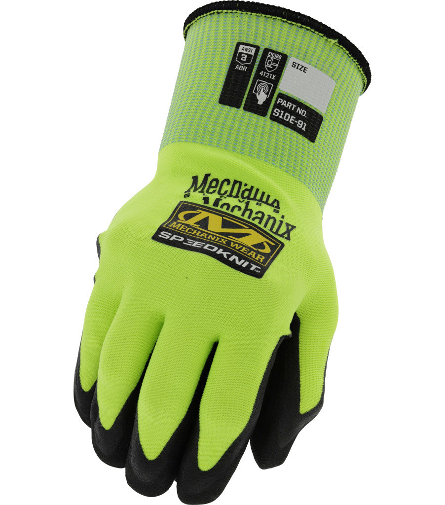 Mechanix Wear SpeedKnit S1DE91 Utility High-Visibility Coated- Knit Gloves