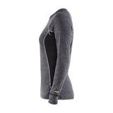 Blaklader Women's Underwear Top Warm 100% Merino 7200 #colour_mid-grey-black