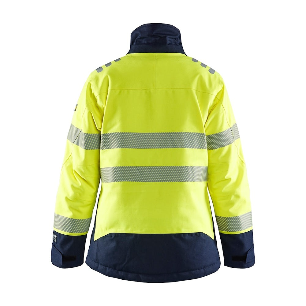 Blaklader Multinorm Winter Jacket Women 4917 #colour_hi-vis-yellow-navy-blue