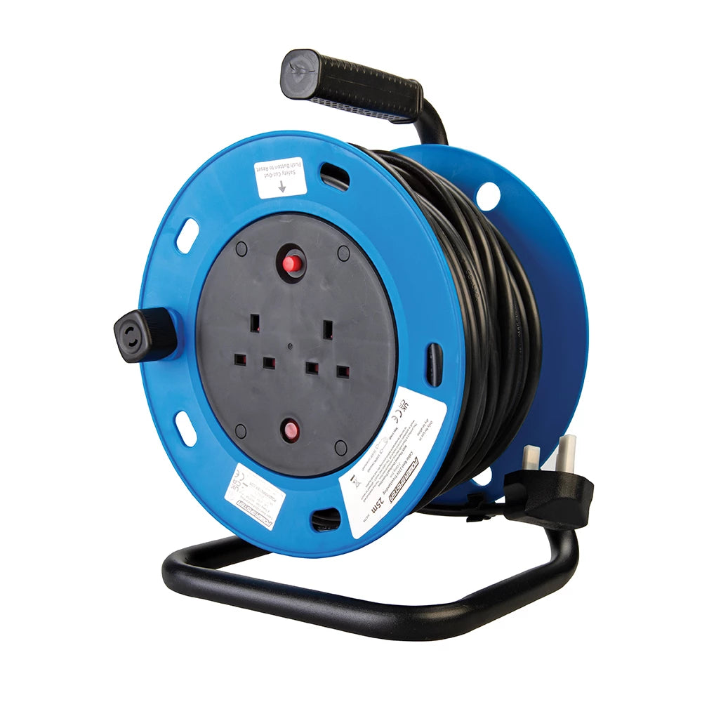 Powermaster Cable Reel Freestanding 13A 230V - 2-Gang