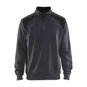 Blaklader Half-Zip 2-Tone Sweatshirt 3353 - Mid Grey/Black