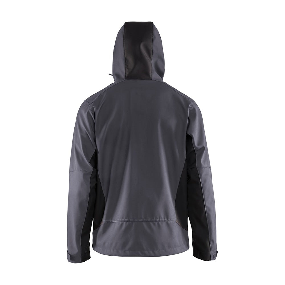 Blaklader Softshell Jacket with Hood 4753 #colour_mid-grey-black