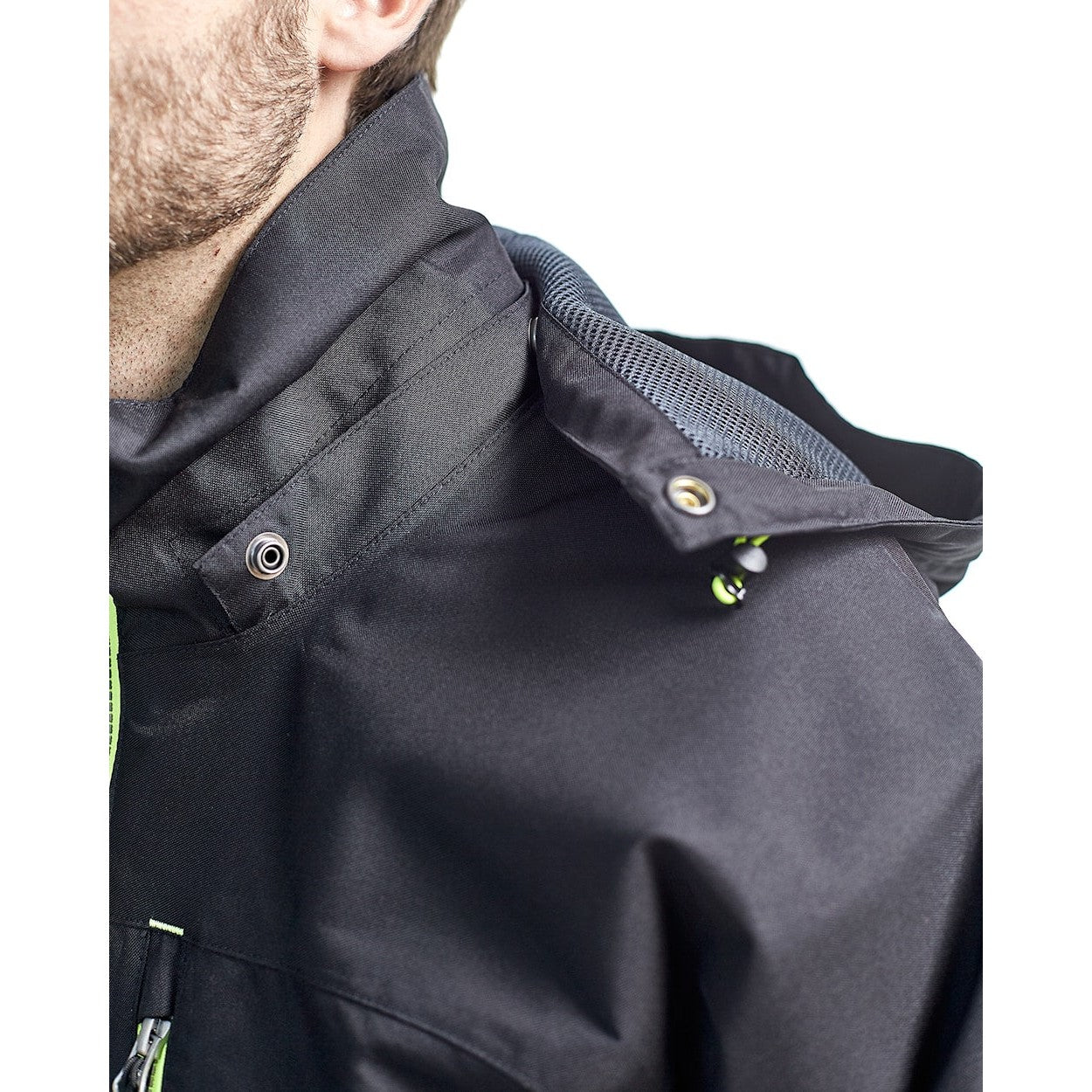 Blaklader Lightweight Lined Functional Jacket 4890 #colour_black-hi-vis-yellow