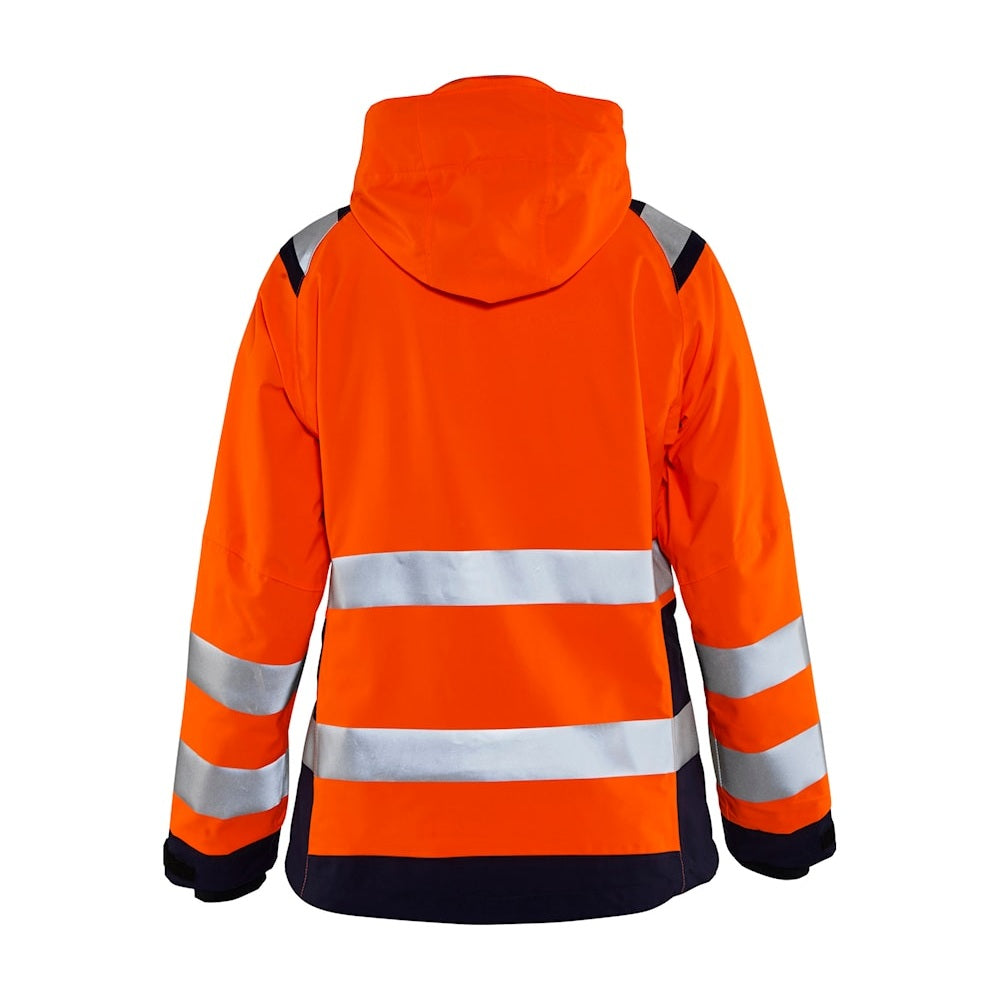 Blaklader Women's Hi-Vis Shell Jacket 4904 #colour_orange-navy-blue