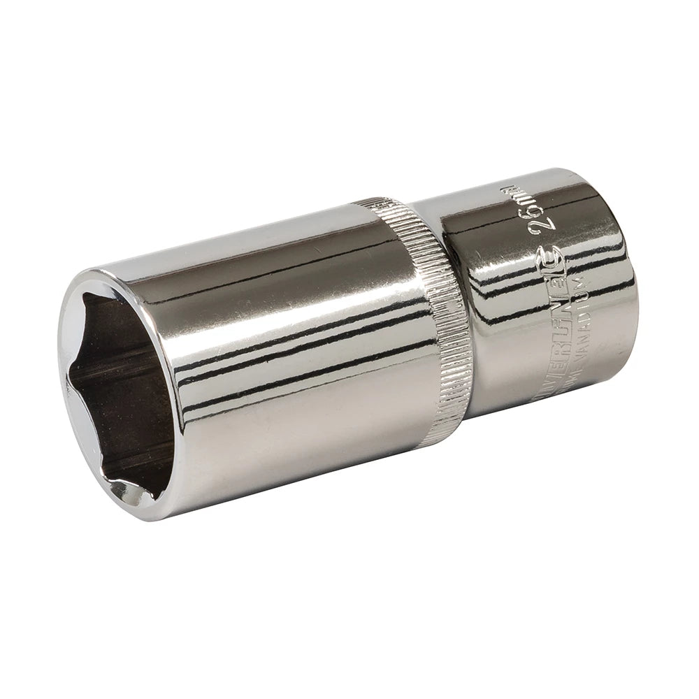Silverline Deep Socket 1/2" Drive 6Pt Metric