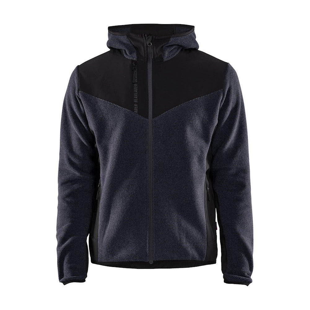 Blaklader Knitted Jacket with Softshell 5940 #colour_dark-navy-black