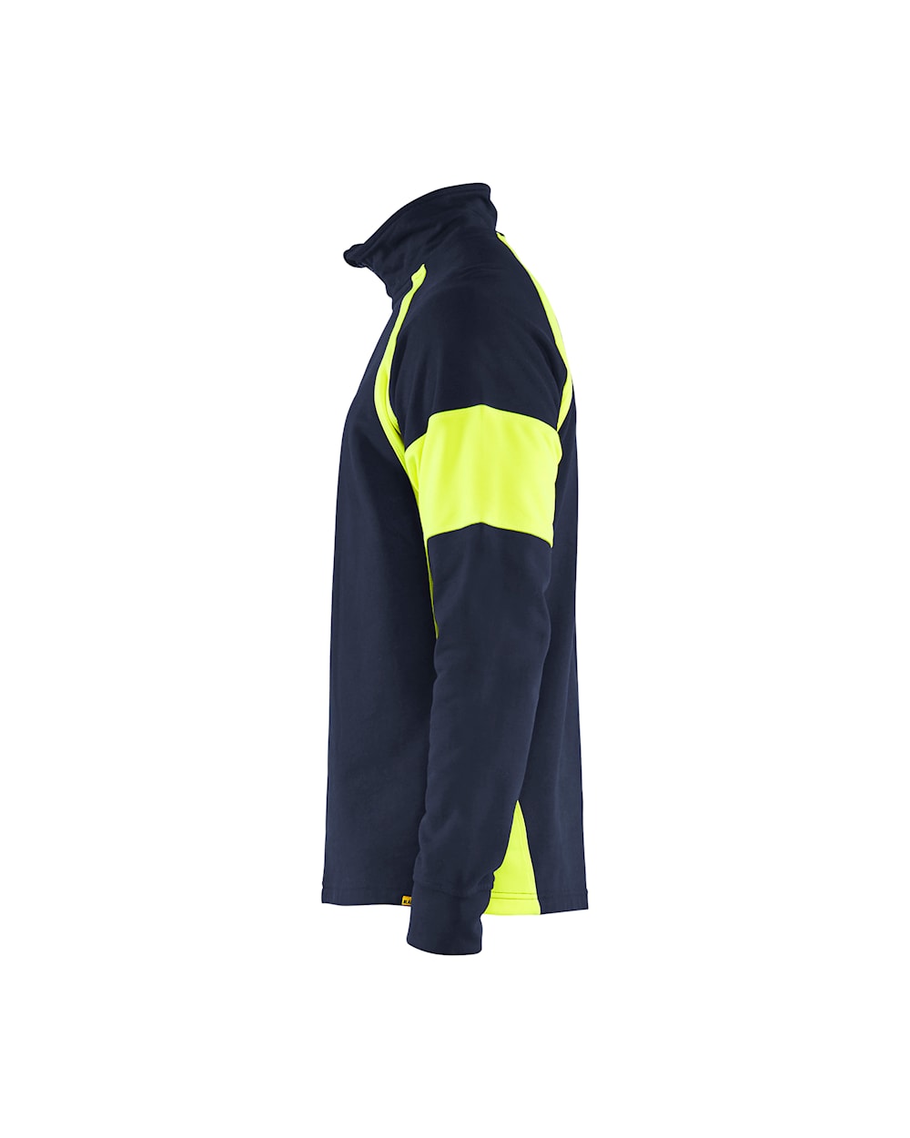 Blaklader Sweatshirt with Hi-Vis Panels 3550 #colour_navy-blue-hi-vis-yellow