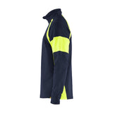 Blaklader Sweatshirt with Hi-Vis Panels 3550 #colour_navy-blue-hi-vis-yellow