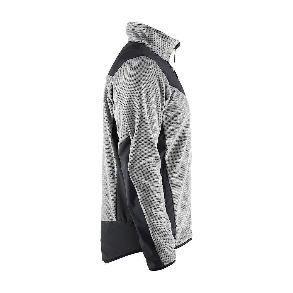 Blaklader Knitted Jacket with Softshell 5942 #colour_grey-melange-black
