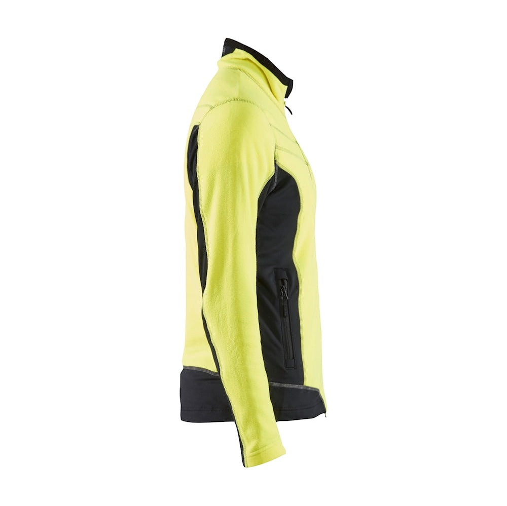 Blaklader Women's Micro Fleece Jacket 4924 #colour_hi-vis-yellow-black