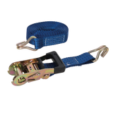 Silverline Rubber-Handled Ratchet Tie Down Strap J-Hook 6m x 38mm - Rated 1000kg/Capacity 2000kg