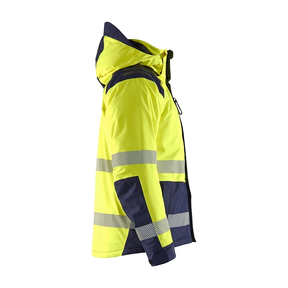 Blaklader Winter Jacket Hi-Vis 4455 #colour_hi-vis-yellow-navy-blue
