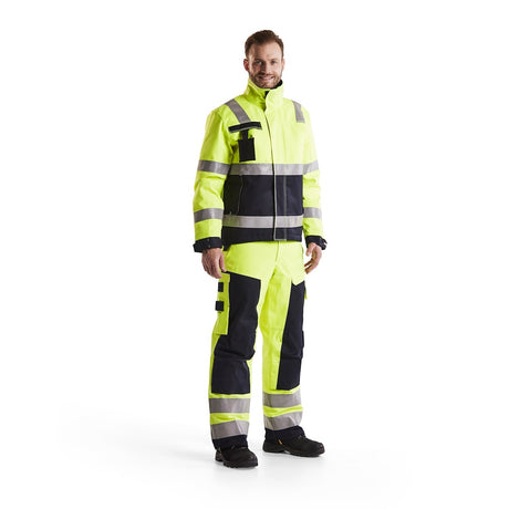Blaklader Multinorm Winter Jacket 4068 #colour_hi-vis-yellow-navy-blue