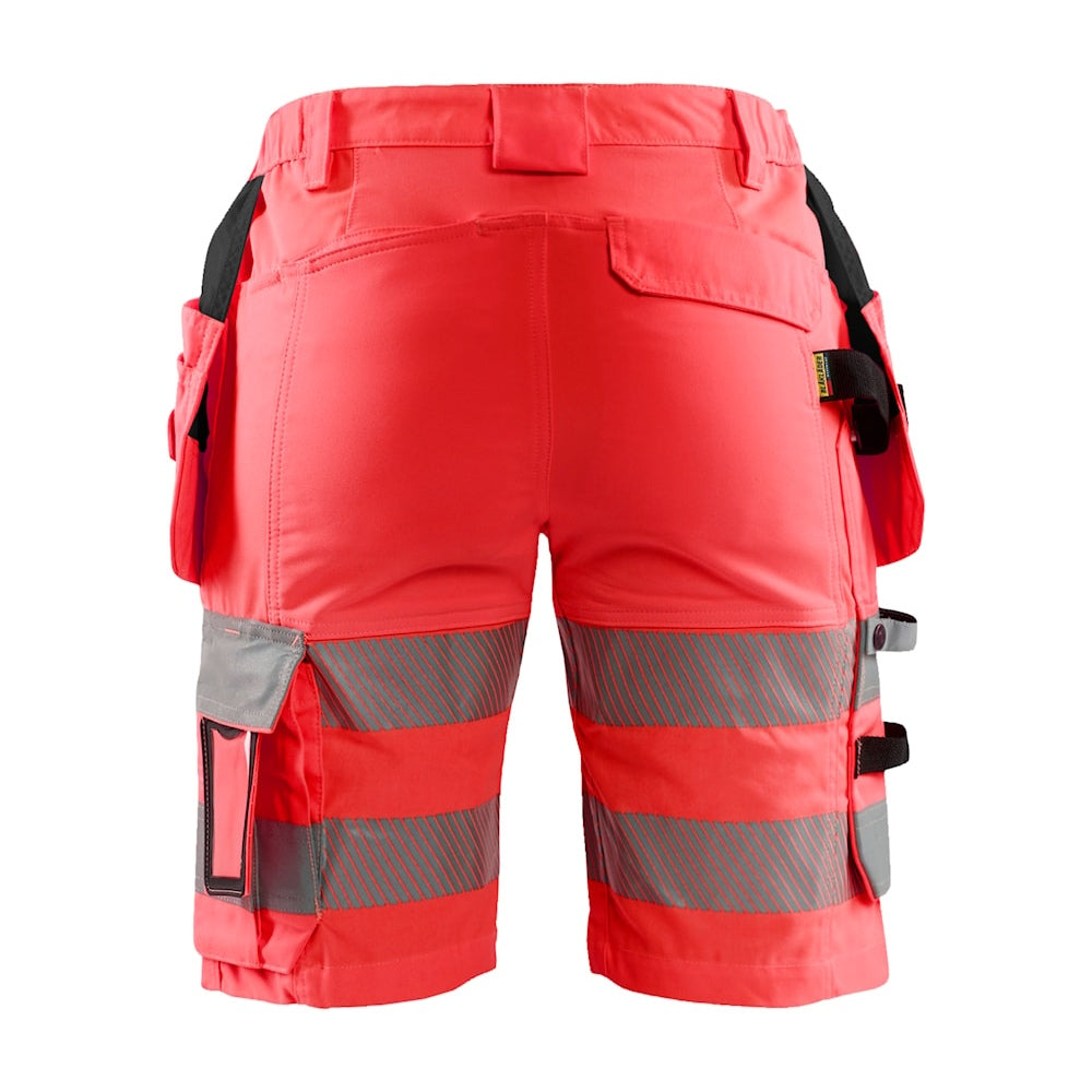 Blaklader Women's Hi-Vis Shorts with Stretch 7186 #colour_red-hi-vis