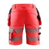 Blaklader Women's Hi-Vis Shorts with Stretch 7186 #colour_red-hi-vis