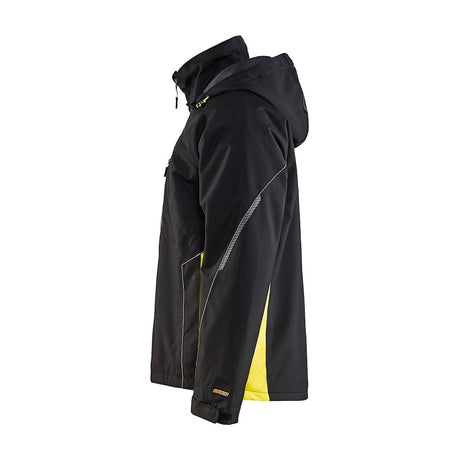 Blaklader Lightweight Lined Functional Jacket 4890 #colour_black-hi-vis-yellow