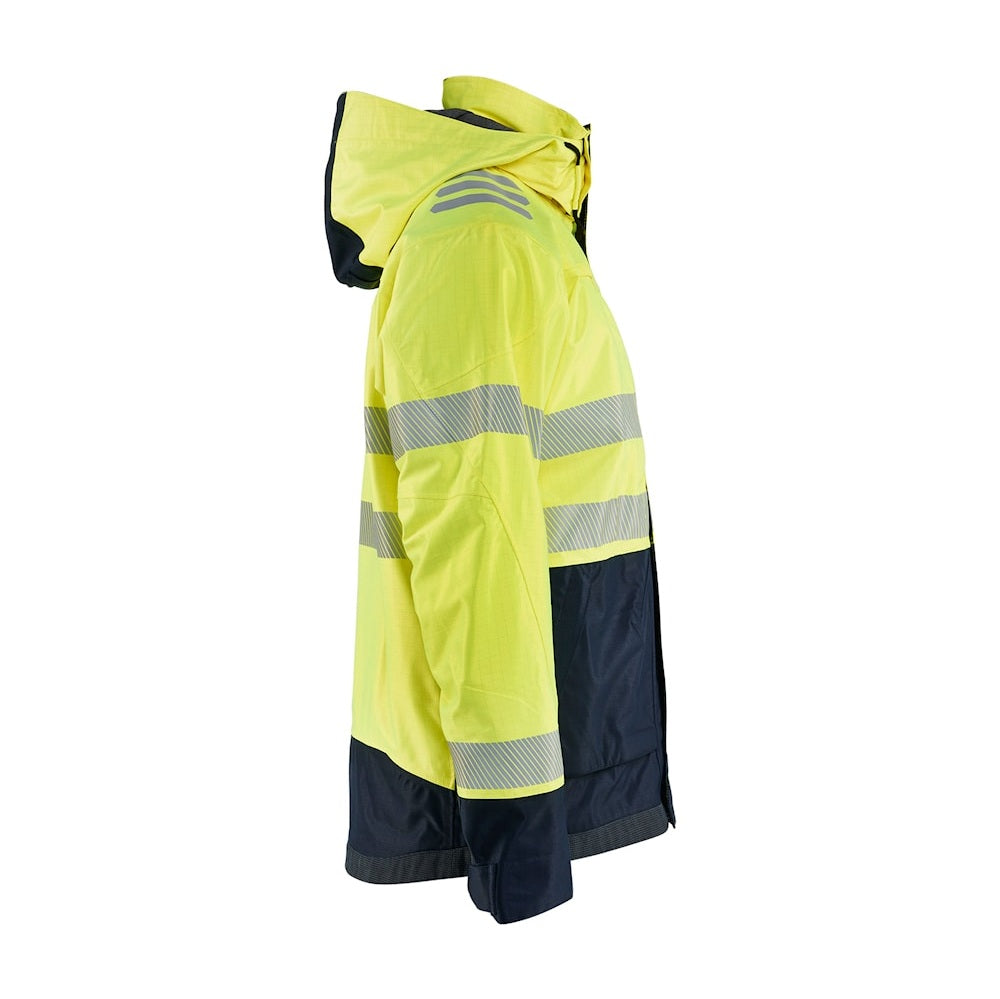 Blaklader Multinorm Shell Jacket 4088 #colour_hi-vis-yellow-navy-blue