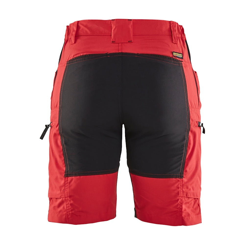 Blaklader Women's Service Shorts with Stretch 7149 #colour_red-black