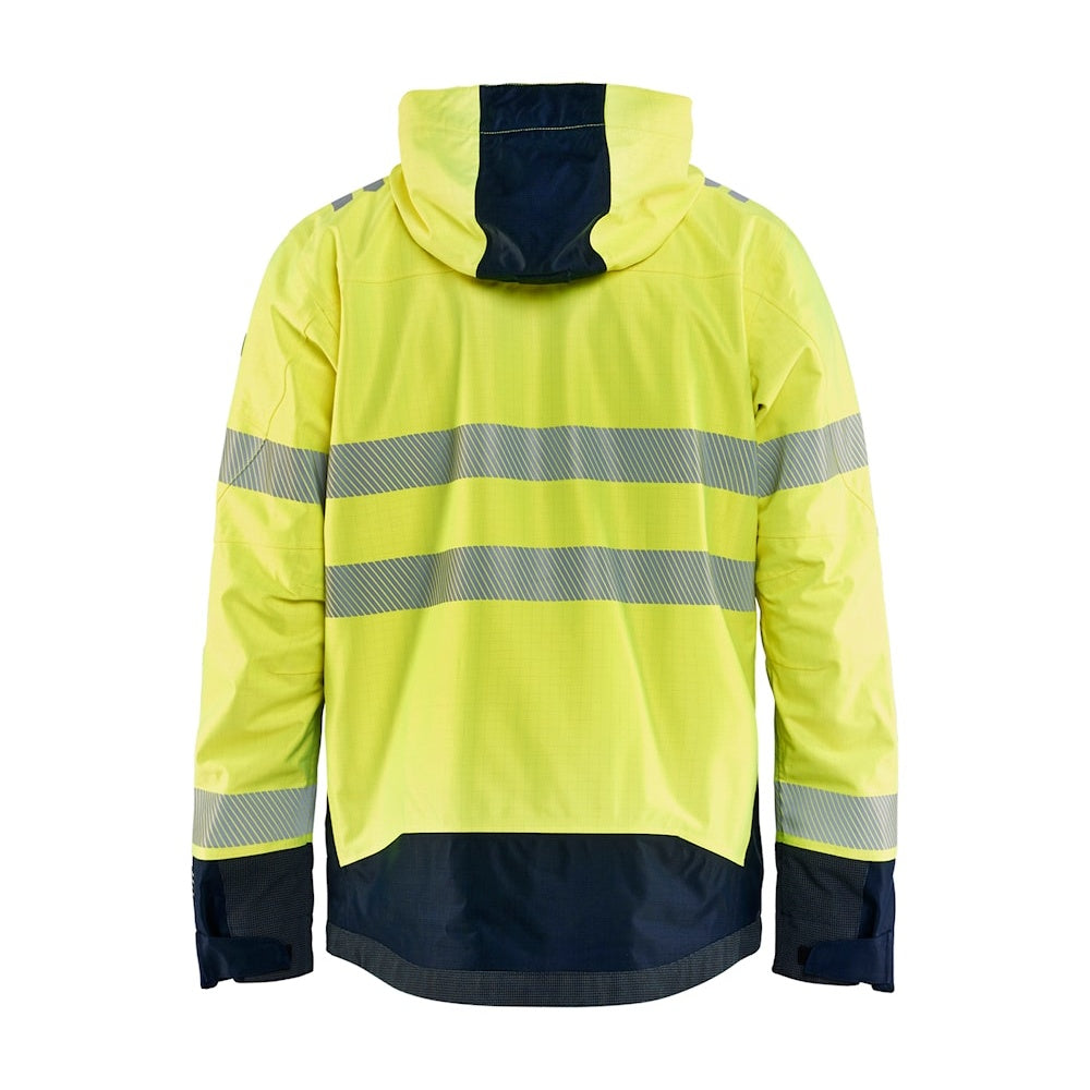 Blaklader Multinorm Shell Jacket 4088 #colour_hi-vis-yellow-navy-blue