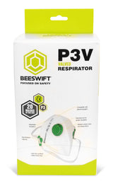 Beeswift Fold Flat P3 Mask With Valve White