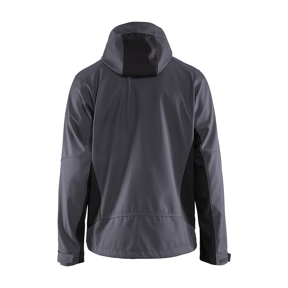 Blaklader Softshell Jacket with Hood 4753 #colour_mid-grey-black