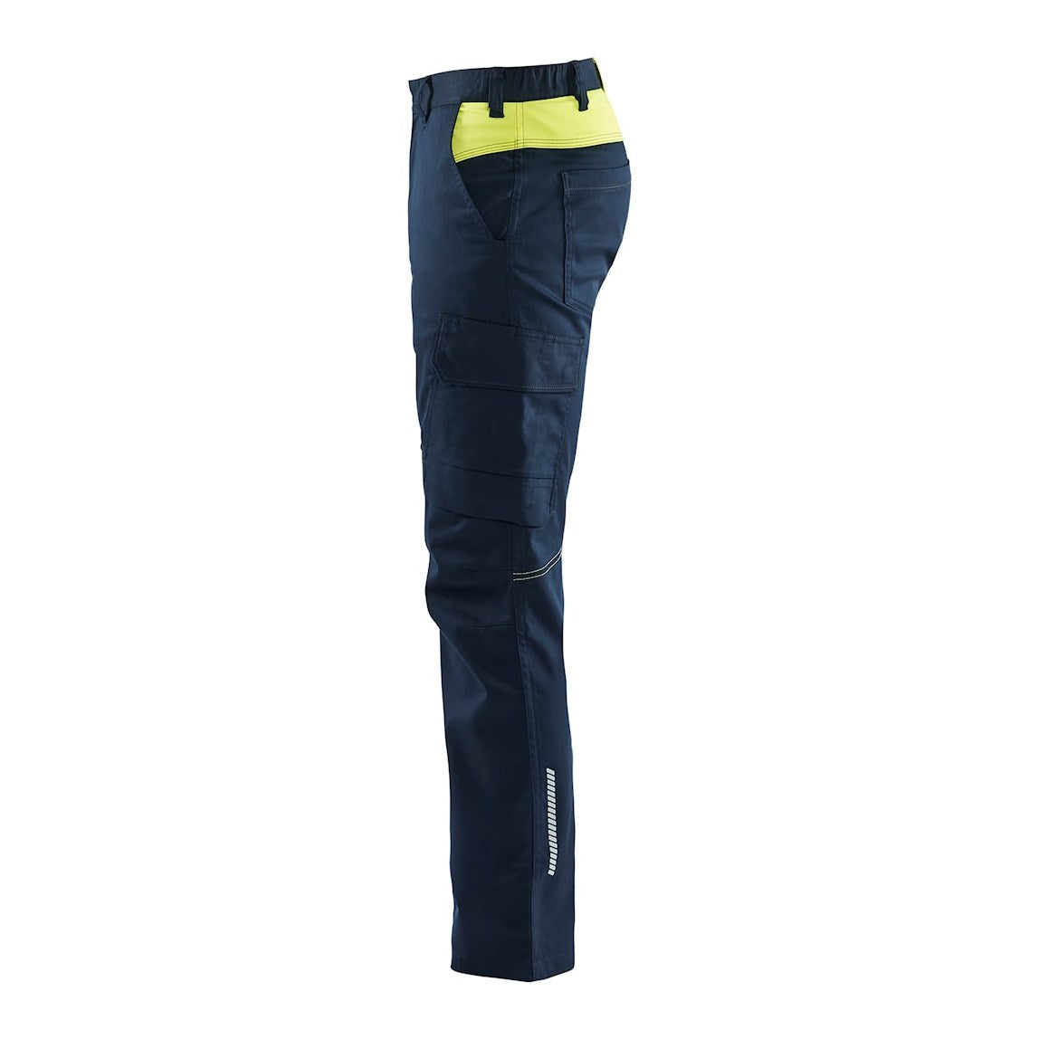 Blaklader Industry Trousers Stretch 1444 - Black/Hi-vis yellow #colour_black-hi-vis-yellow