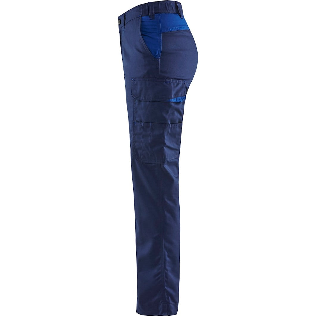 Blaklader Women's Industry Trousers 7104 #colour_navy-blue-cornflower-blue