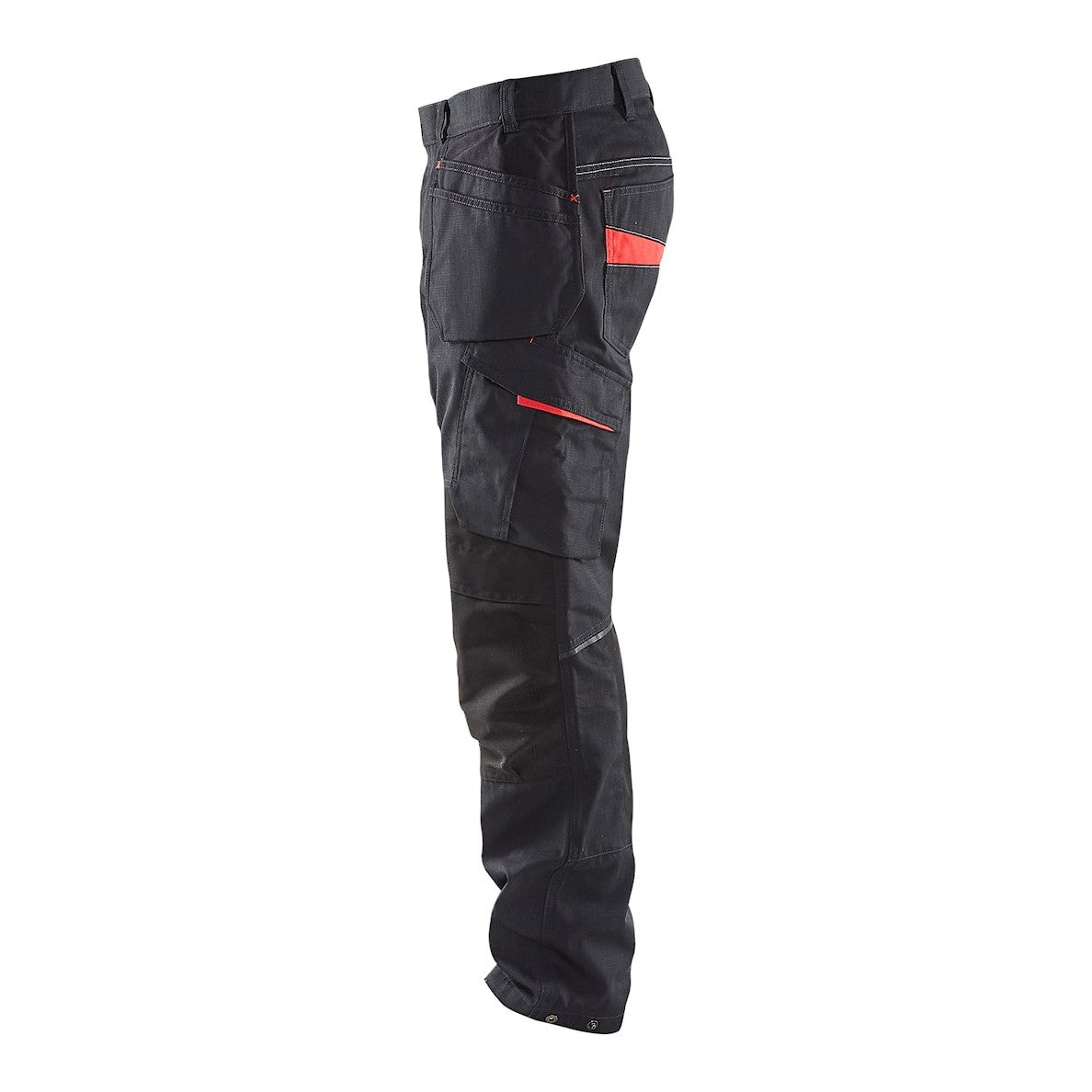 Blaklader Service Trousers with Stretch And Nail Pockets 1496 #colour_black-red
