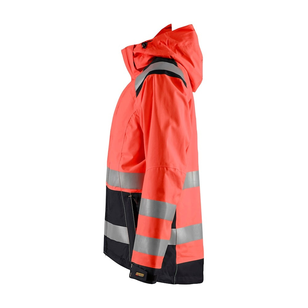 Blaklader Women's Hi-Vis Shell Jacket 4904 #colour_red-hi-vis-black