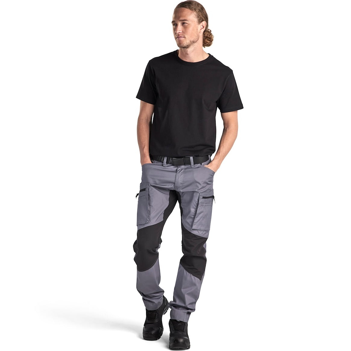 Blaklader Service Trousers with Stretch 14591845 #colour_grey-black
