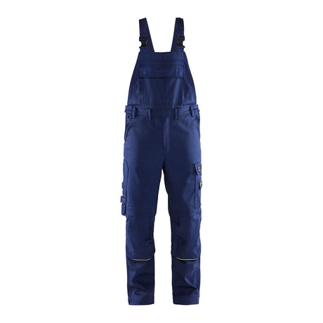 Blaklader Welding Bib Trousers 2601 #colour_navy-blue-hi-vis-yellow