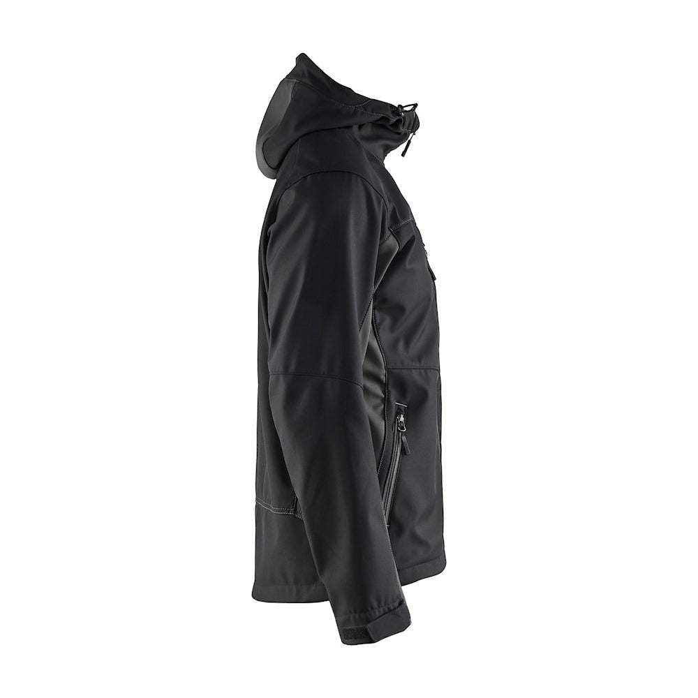 Blaklader Softshell Jacket with Hood 4753 #colour_black-dark-grey