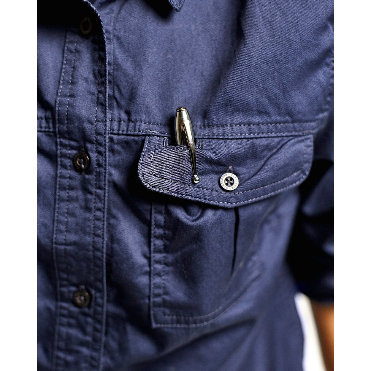 Blaklader Women's Twill Shirt 3208 #colour_navy-blue