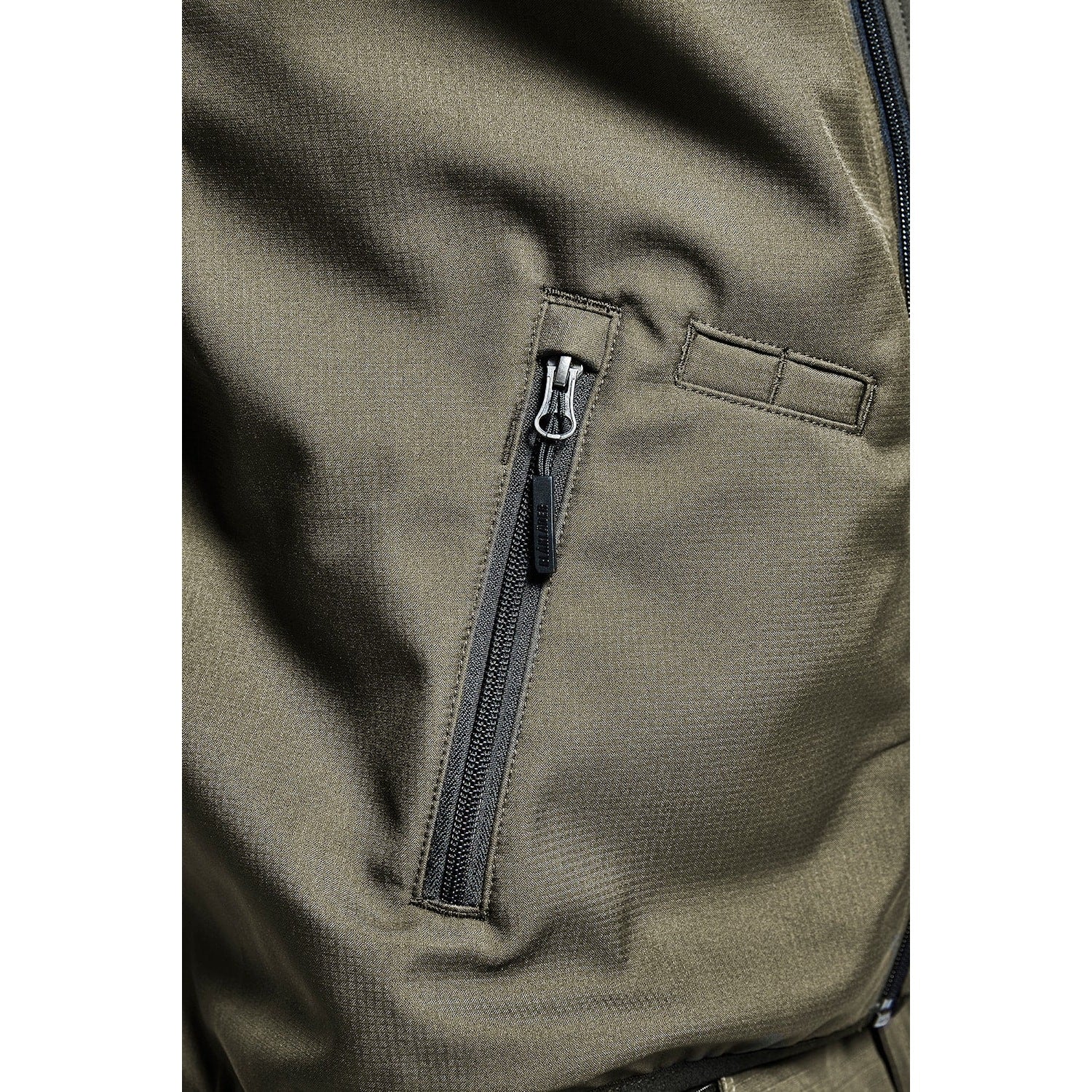 Blaklader Softshell Vest 3850 #colour_dark-olive-green-black