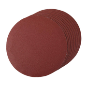 Silverline Hook & Loop Discs 180mm 10Pk - 120 Grit