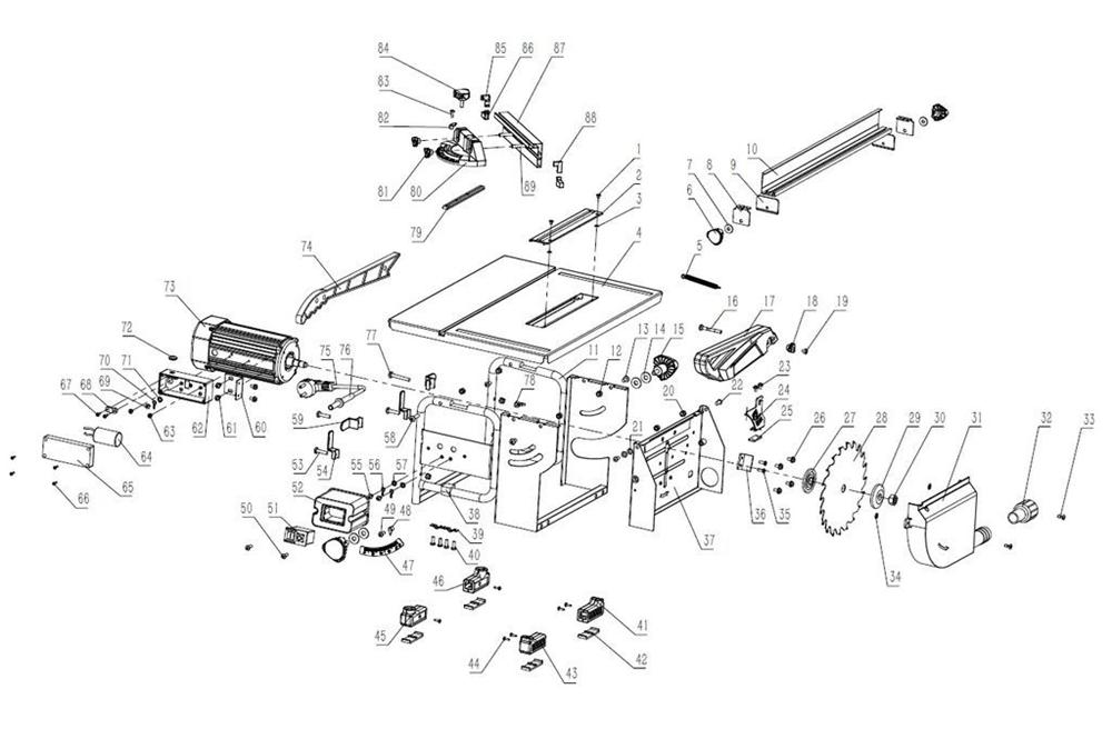 Einhell 800W 200mm Table Saw