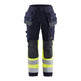 Blaklader Trousers Multinorm Inherent with Stretch Women 7185 #colour_navy-blue-hi-vis-yellow