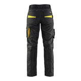 Blaklader Women's Service Trousers with Stretch 7195 #colour_black-hi-vis-yellow