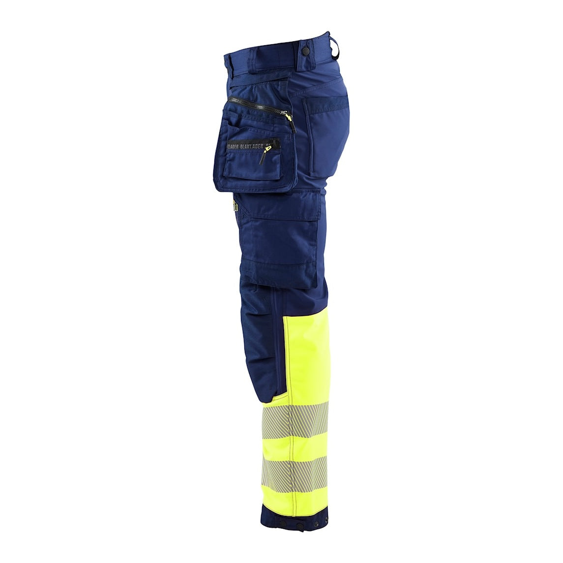 Blaklader Softshell Hi-Vis Trousers 1821 #colour_navy-blue-hi-vis-yellow
