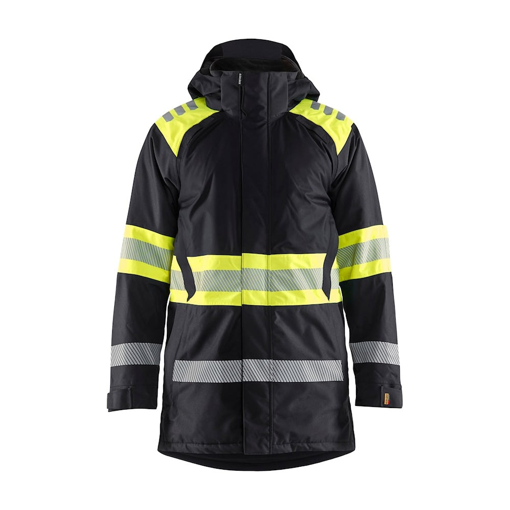 Blaklader Winter Parka Hi-Vis 4485 #colour_black-hi-vis-yellow