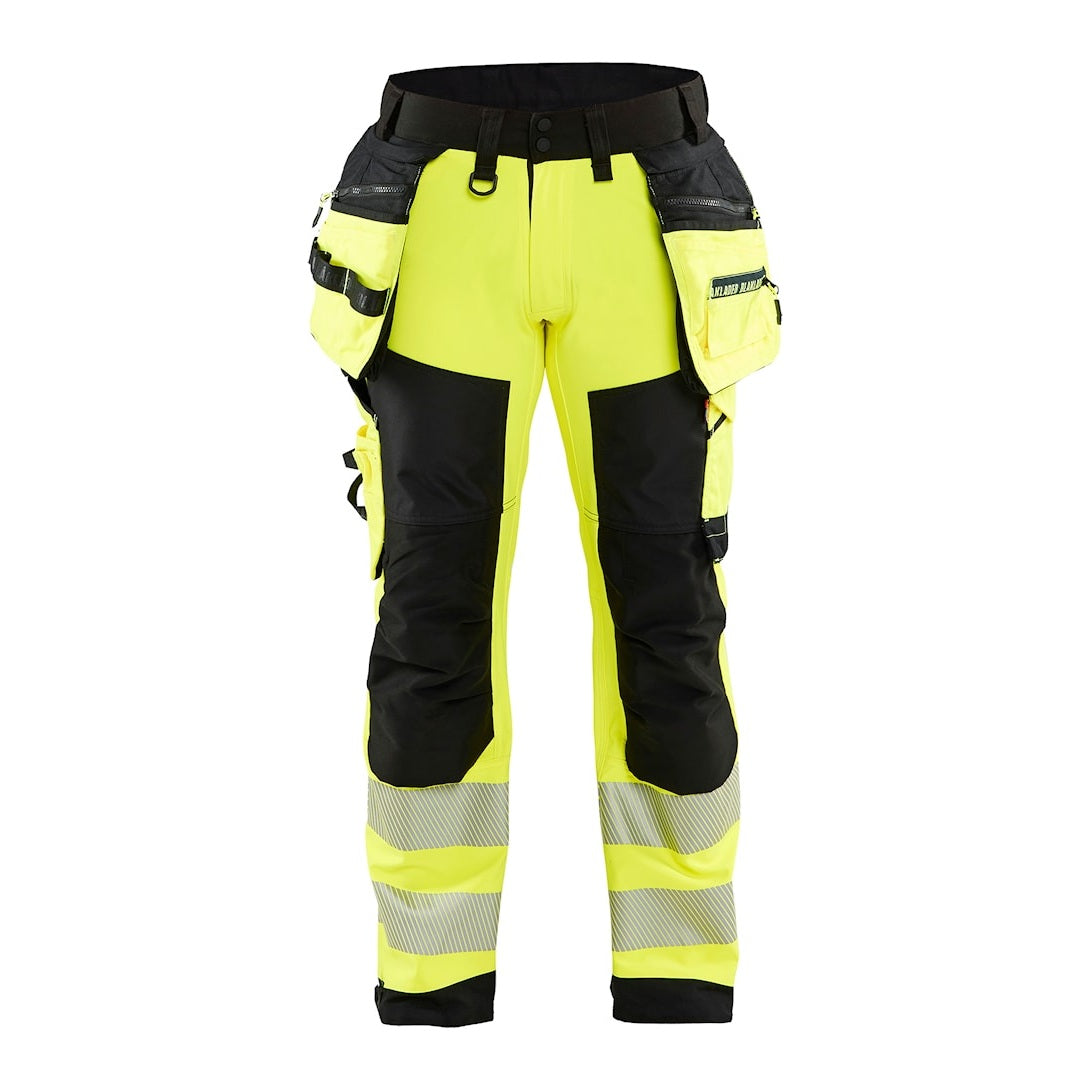 Blaklader Softshell Hi-Vis Trousers 1820 #colour_hi-vis-yellow-black