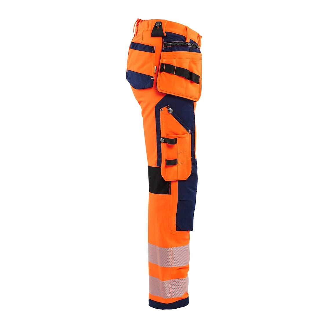 Blaklader Women's 4-Way-Stretch Hi-Vis Trousers 7197 #colour_orange-navy-blue