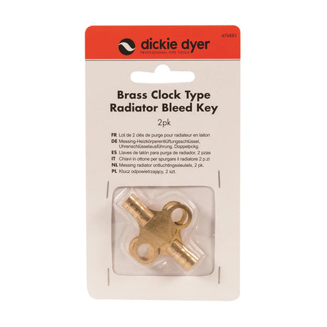Dickie Dyer Brass Clock-Type Radiator Bleed Keys